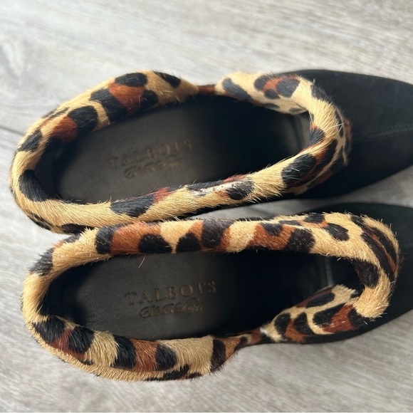 Talbots Leopard Print  Calf Hair High Hill Ankle Boot - Picture 5 of 14